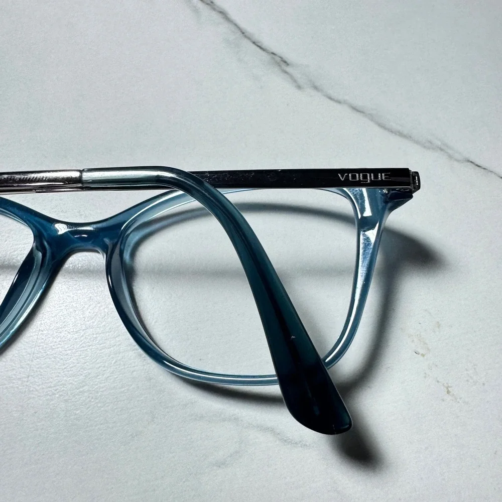 Vogue VO 5152 2534 Blue Silver Cat Eye Eyeglasses Frames 50-17-140